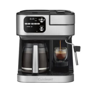 Cuisinart 4-in-1 Espresso Heart Barista Bar Coffeemaker, Suitable with Single Serve, Espresso & Nespresso Capsules, Contains 12-Cup Carafe, Black, Mannequin SS-4N1