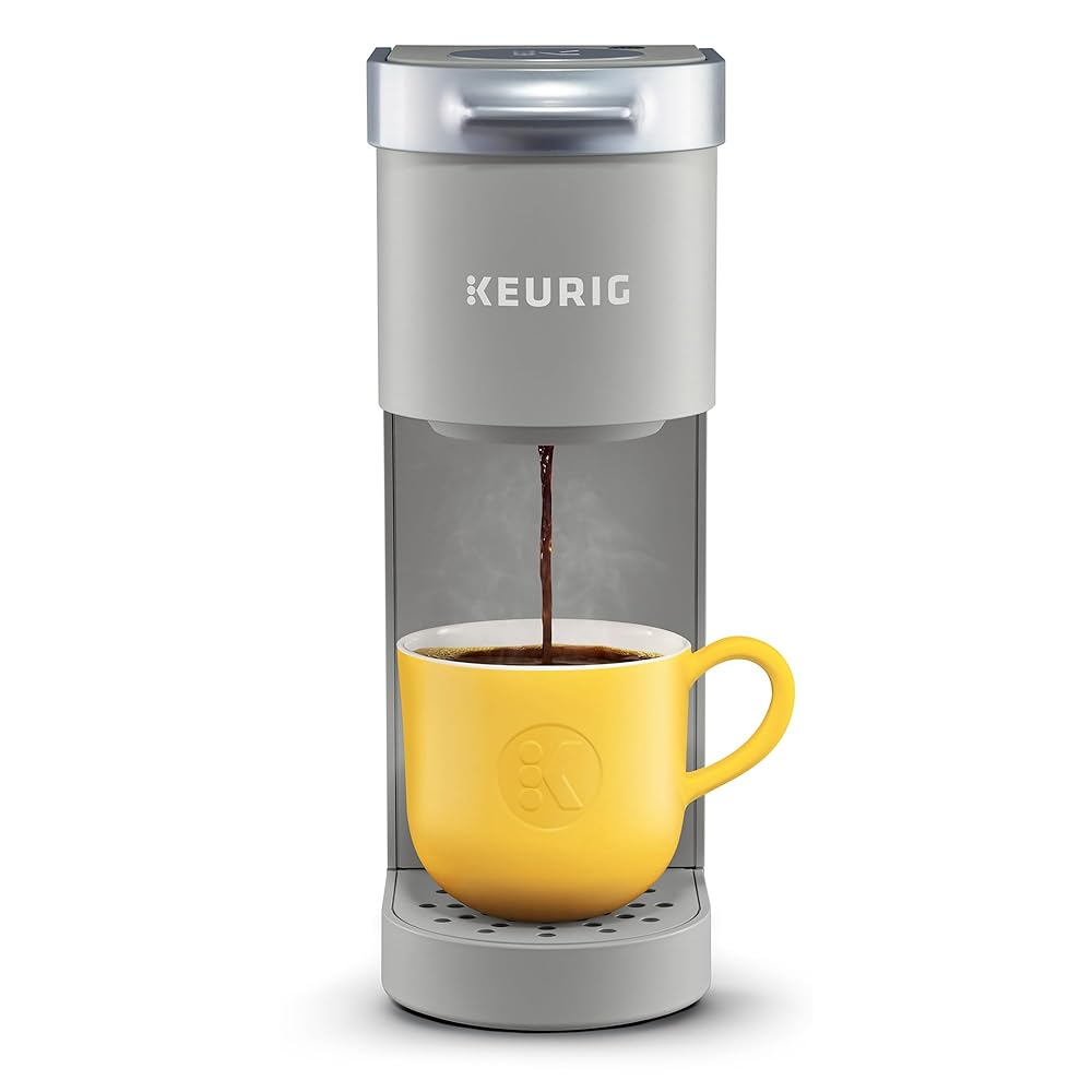 Keurig Okay-Mini Single Serve Espresso Maker for Okay-Cup Pods, Brew Sizes from 6 to 12oz, Options Twine Storage, Superb for Compact Areas, Studio Grey