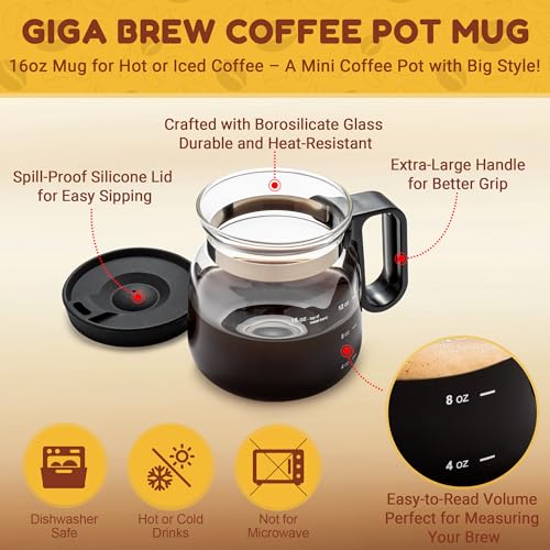 Novelty Espresso Pot Mug – A Distinctive and Humorous Shock Reward for Espresso Fans, Full with 4 Humorous Cork Coasters